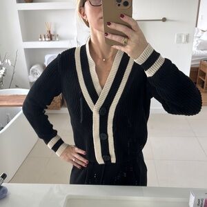 Black and Beige Women's Sweater